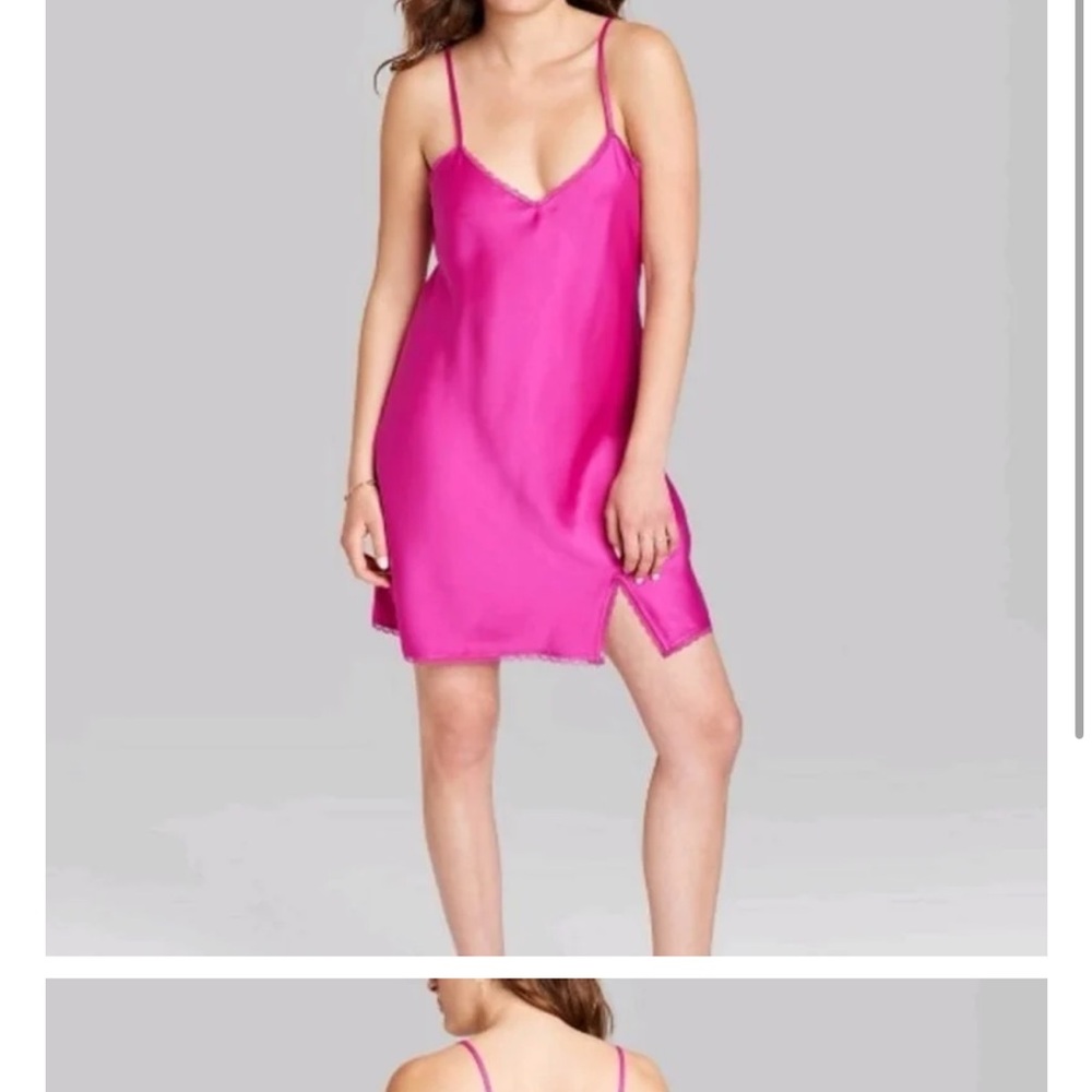 Wild Fable Pink Satin Slip Dress Size M